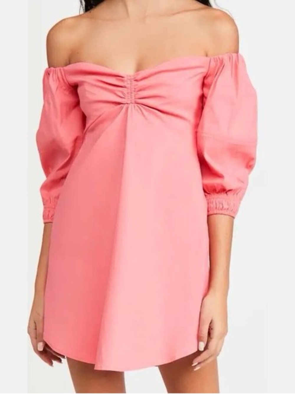 A.L.C. Mila Off-The-Shoulder Linen Mini Dress